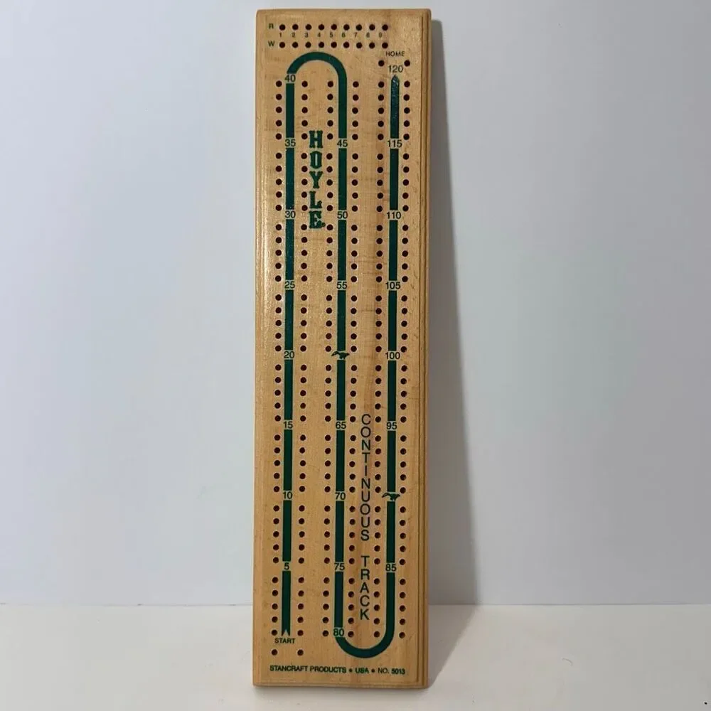 Vintage Continuous Track Cribbage Board by Hoyle